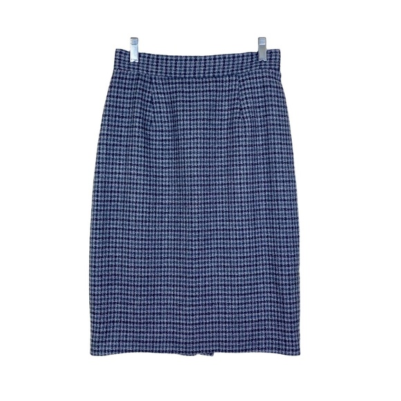 BROOKS BROTHERS 100% Wool Vintage Classic houndstooth straight skirt, Size 8 - Picture 1 of 13